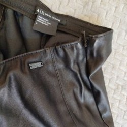 Брюки скинни из эко-кожи - фото 10