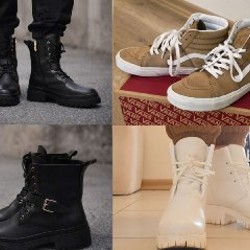 Чёрные и белые ботинки - фото 2