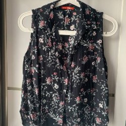 Чёрная блуза без рукавов - фото 1