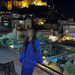 Синий брючный костюм - фото 2