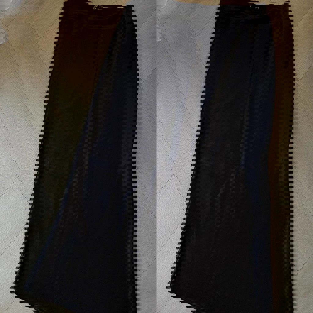 Черная шелковая юбка ZARA