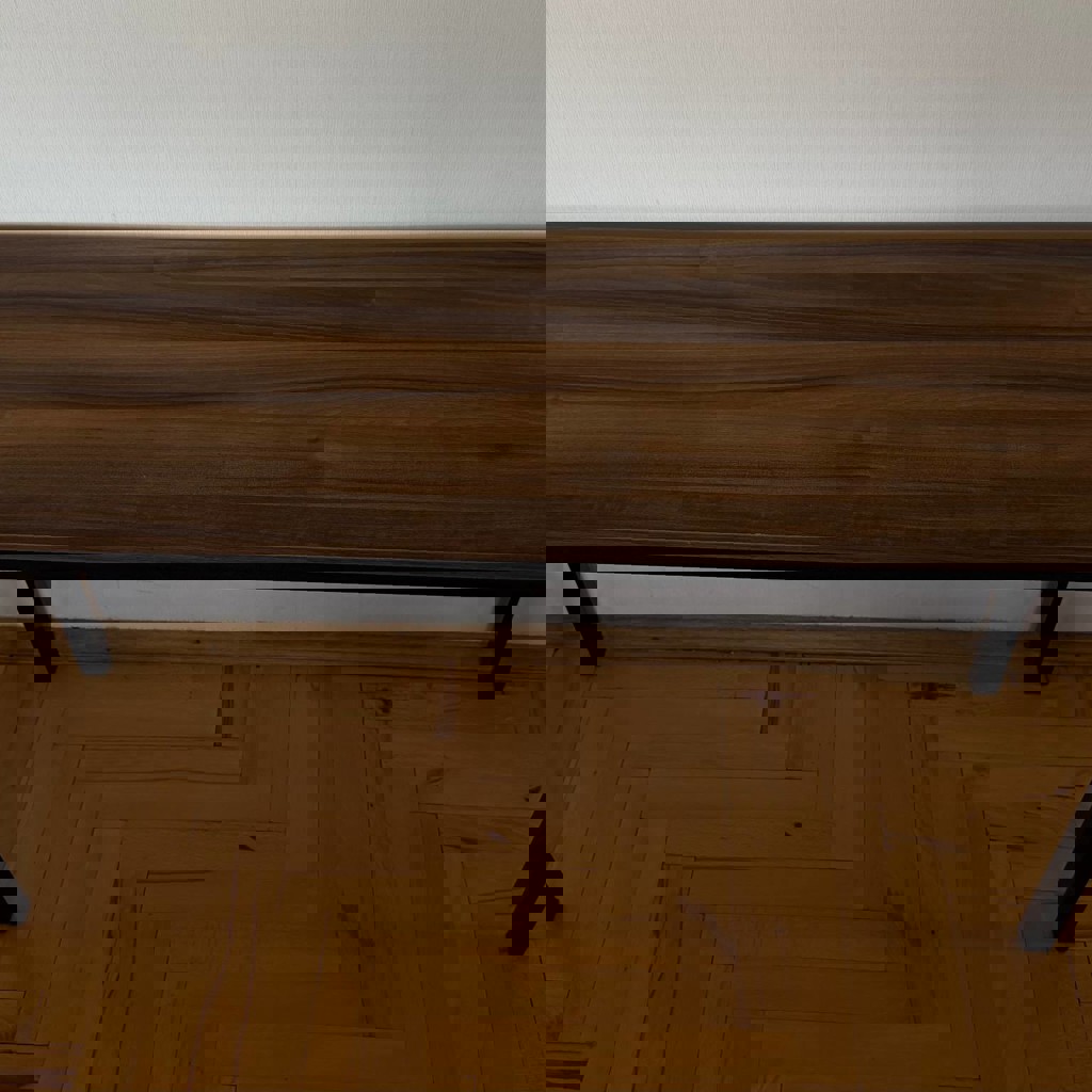 Стол узкий и низкий