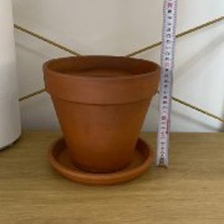 Керамический горшок с блюдцем - фото 5