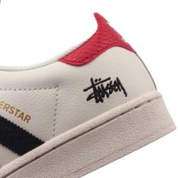 ADIDAS Superstar Supreme Stussy White Red - фото 2