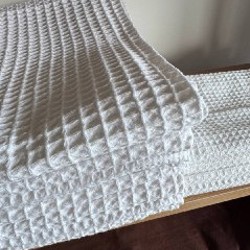 Вафельные полотенца большие новые - фото 1