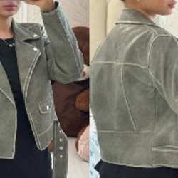 Кожанное бордовое платье - фото 5