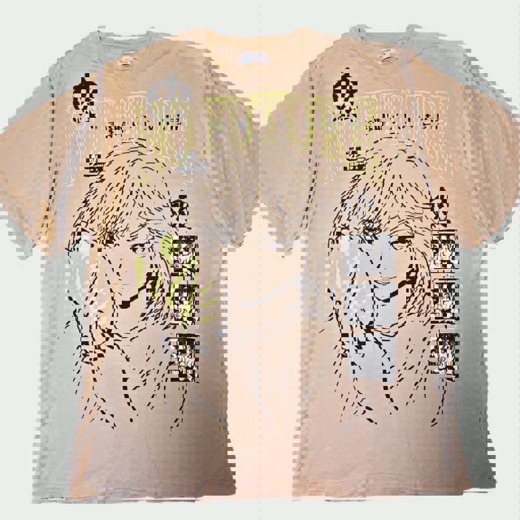 Оверсайз футболка с аниме принтом