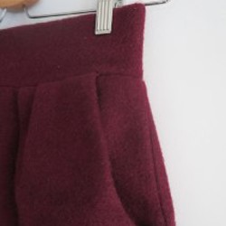 Бордовая шерстяная юбка-карандаш - фото 3