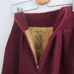 Бордовая шерстяная юбка-карандаш - фото 5