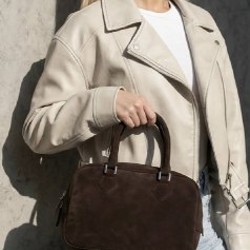 Женская сумка из натуральной замши - фото 5