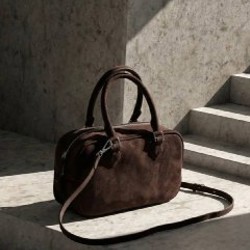 Женская сумка из натуральной замши - фото 6