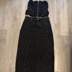 Denim dress - фото 5