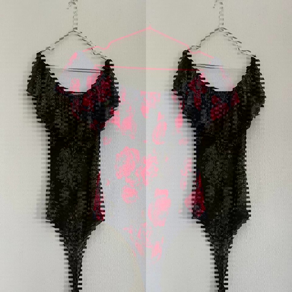 Боди сетка с цветами