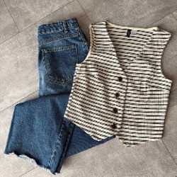 Белые прямые джинсы - фото 4