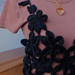 Цветочный вязаный топ - фото 2