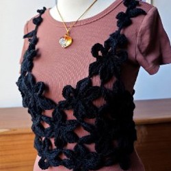 Цветочный вязаный топ - фото 3