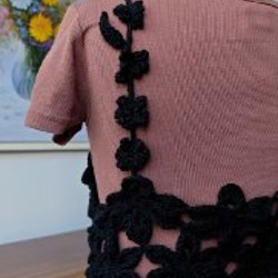 Цветочный вязаный топ - фото 4