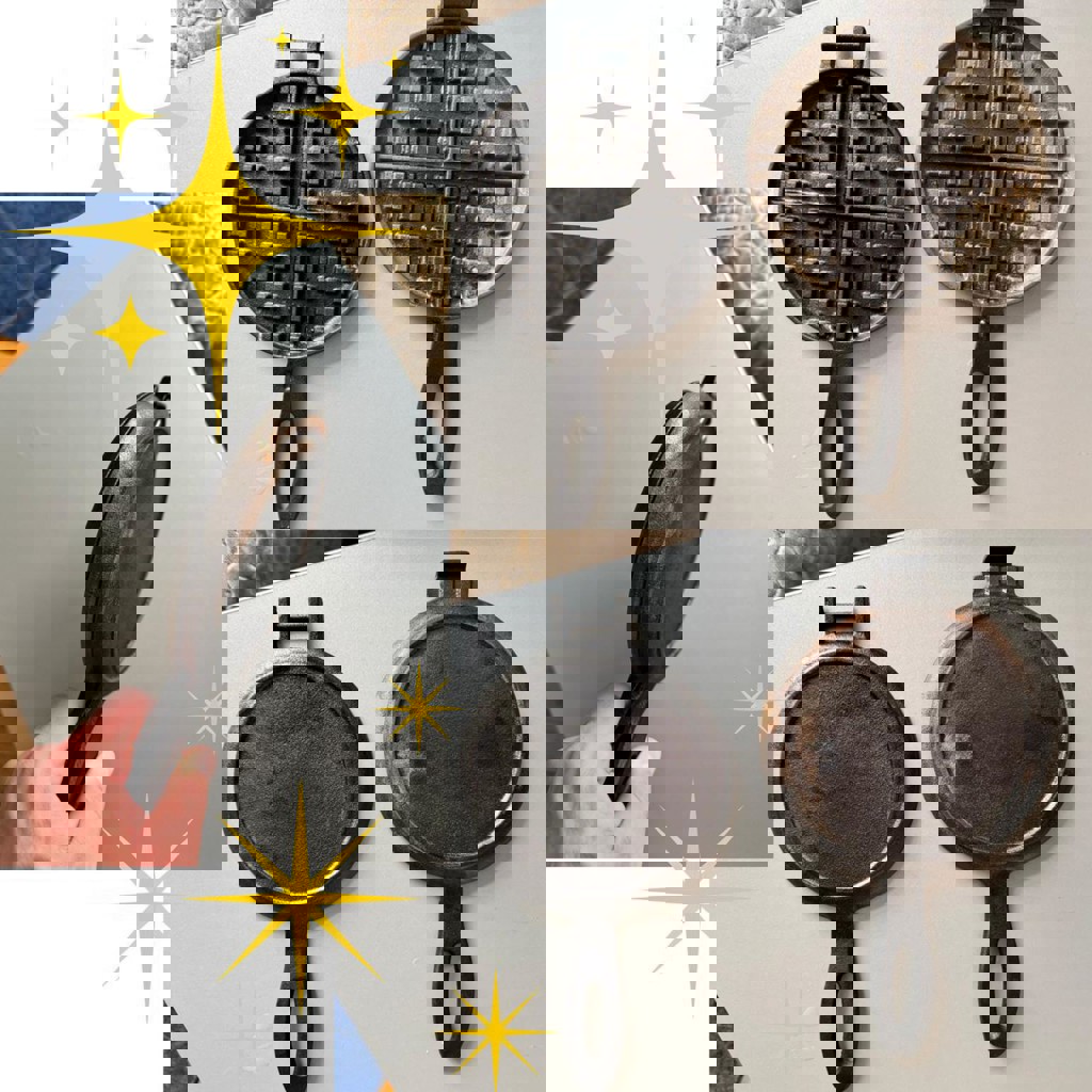 Чугунная сковорода-вафельница