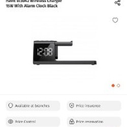 Havit W3042 Wireless Charger 15W With Alarm Clock - фото 6