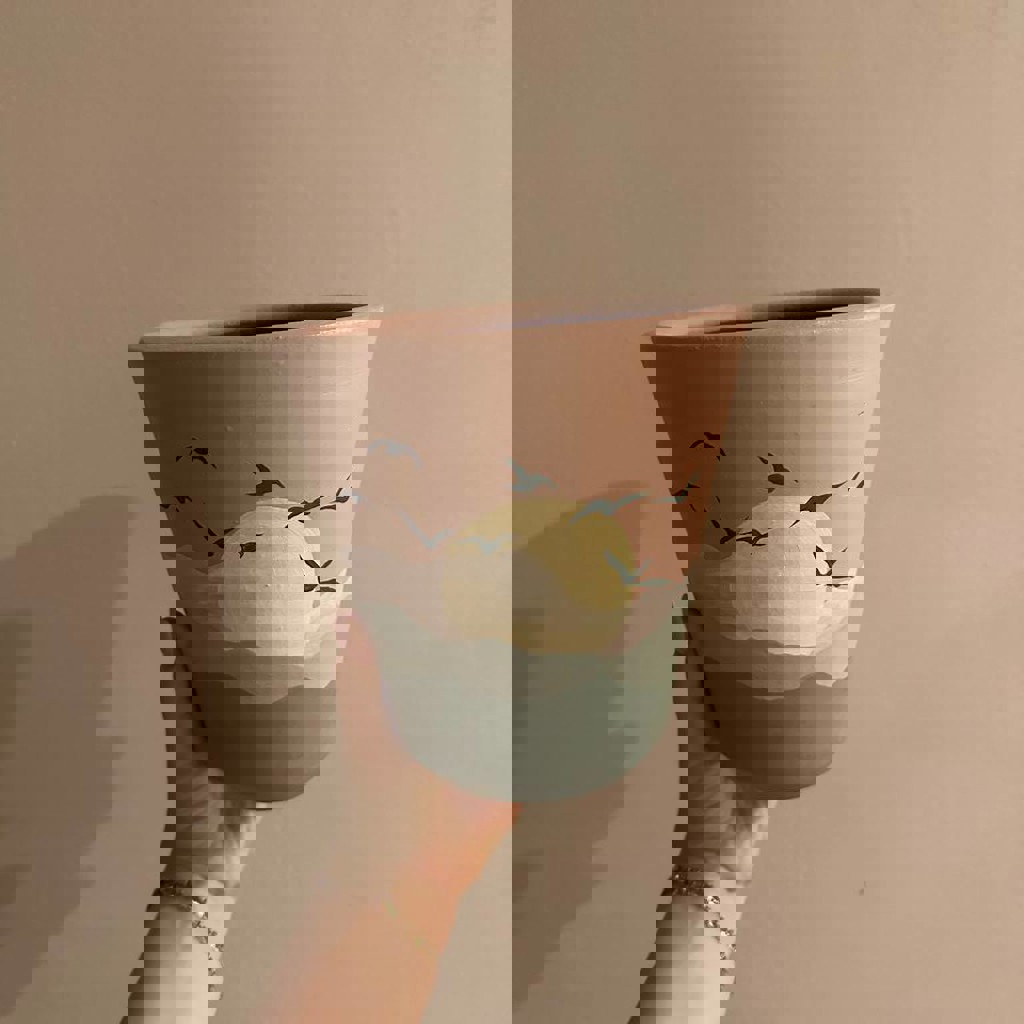 Горшки из глины (два в комплекте)