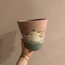 Горшки из глины (два в комплекте) - фото 1