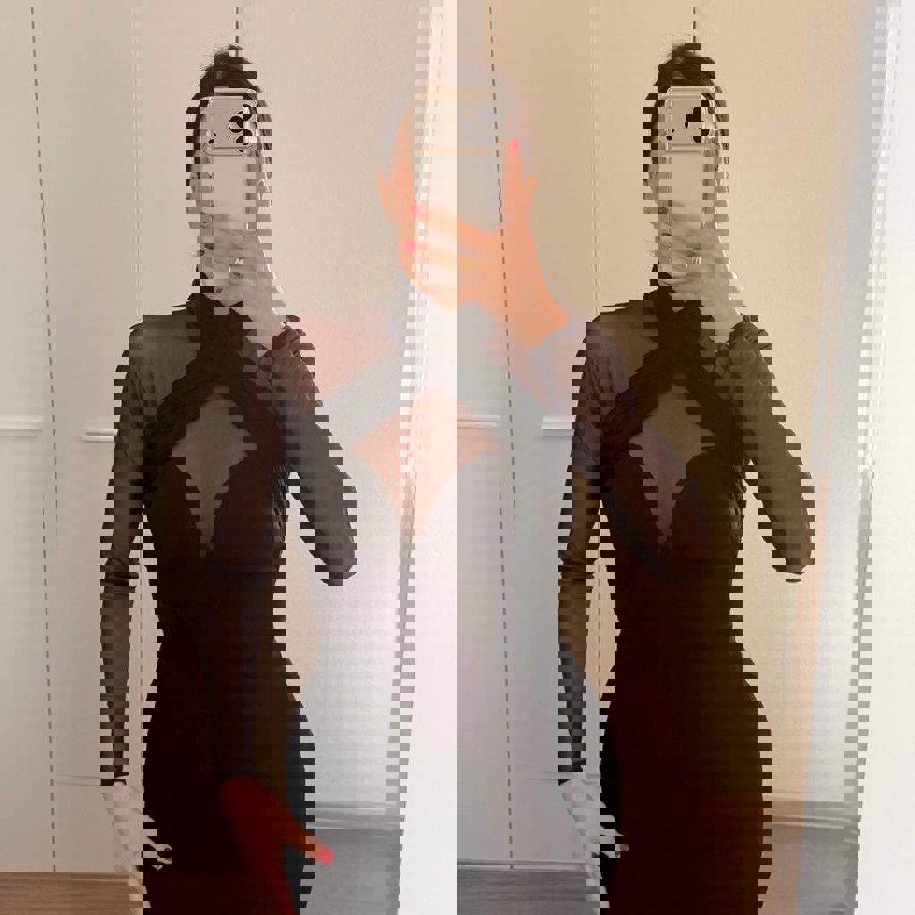 Черный топ из тюля H&M