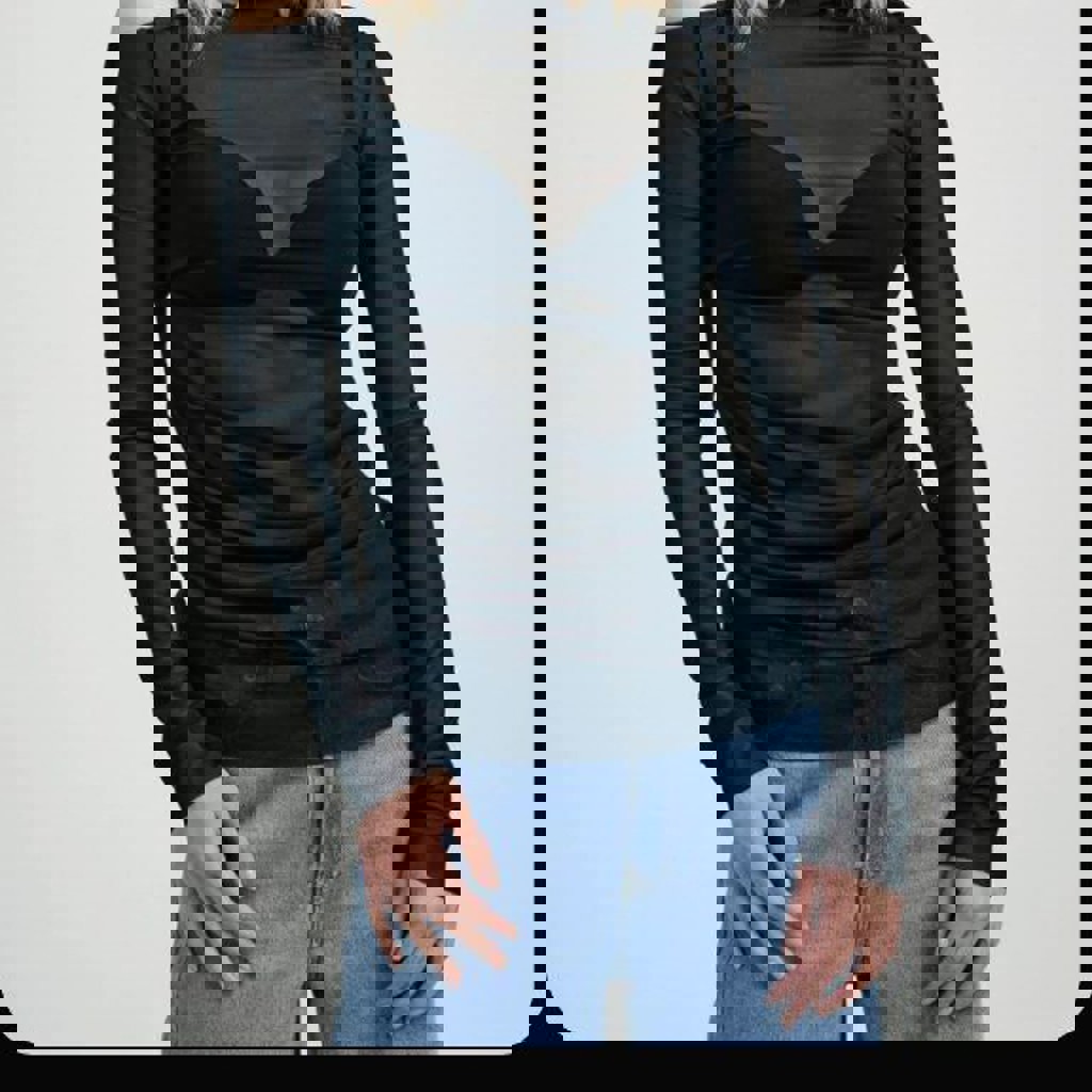 Лонгслив черный