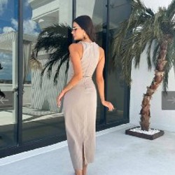 Платье льняное - фото 5