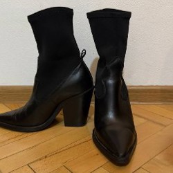 Винтажный кожаный плащ с поясом - фото 3