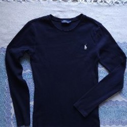 Тёмно-синий лонгслив - фото 3