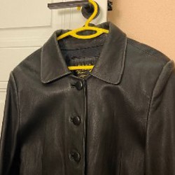 Винтажный кожаный пиджак - фото 2