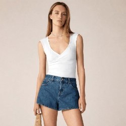 Черная льняная юбка J.Crew - фото 3