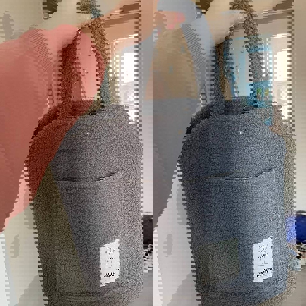 Сумка флисовая серая