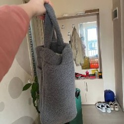 Сумка флисовая серая - фото 3