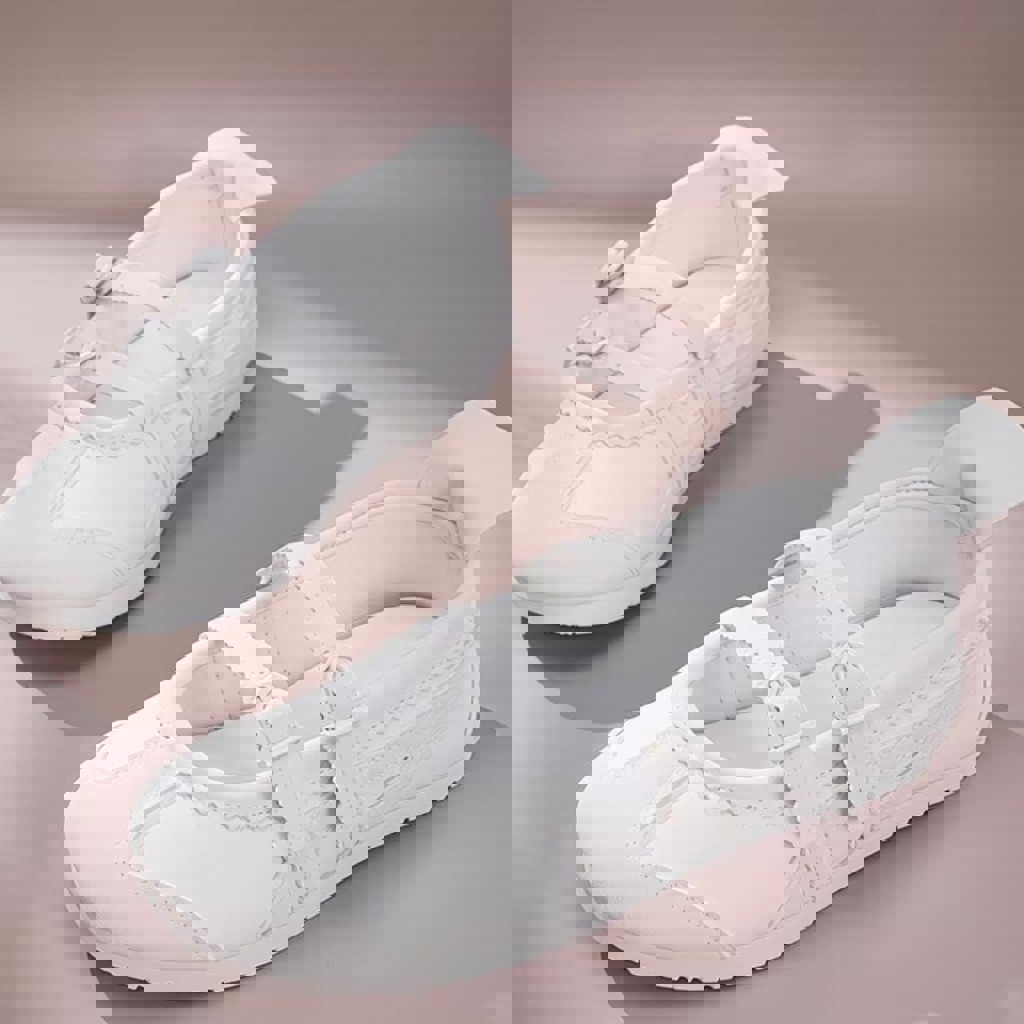 Балетки спортивные белые