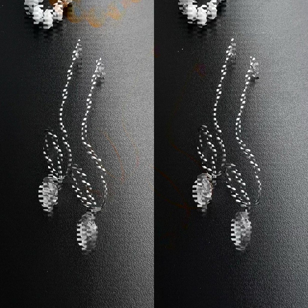 Подвеска с цветком и лунными камнями