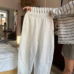 Белые свободные брюки - фото 3