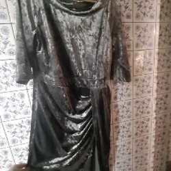 Платье велюровое - фото 2