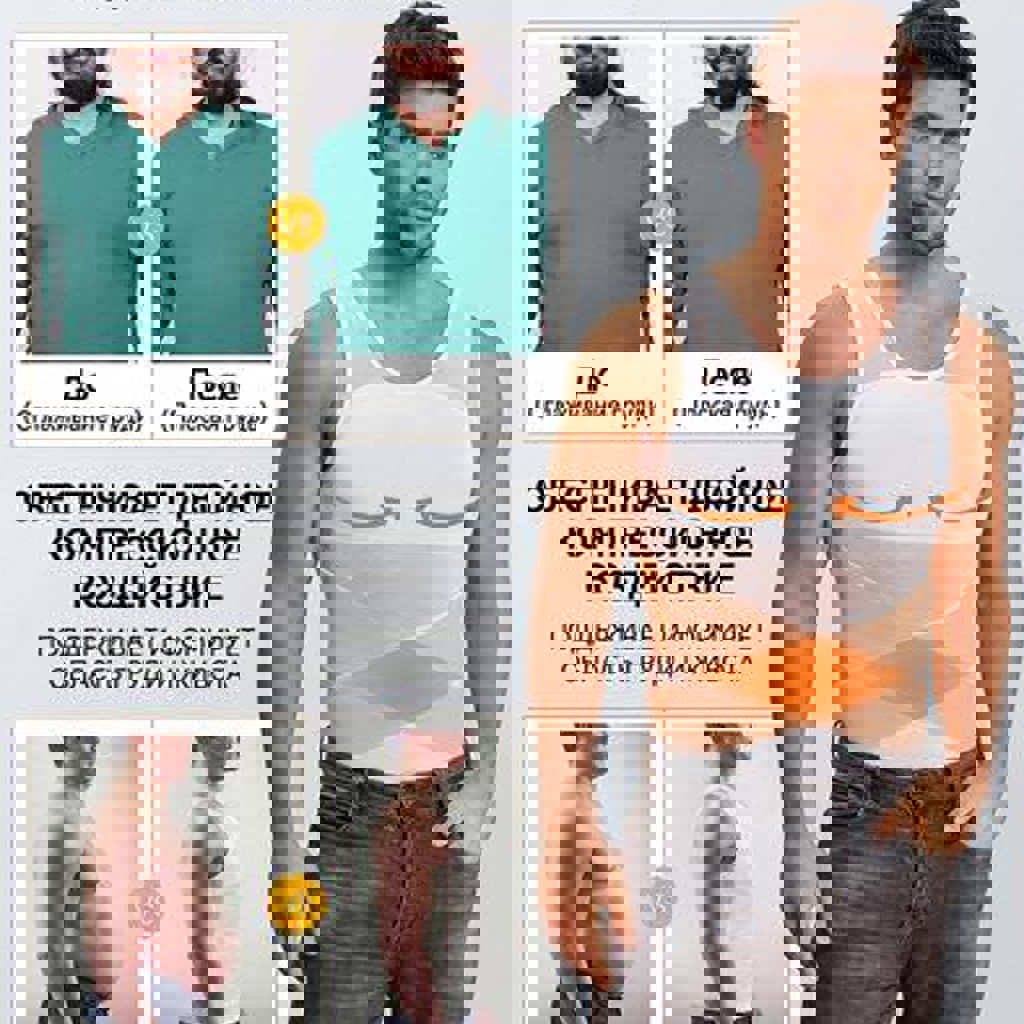 Мужская компрессионная корректирующая майка