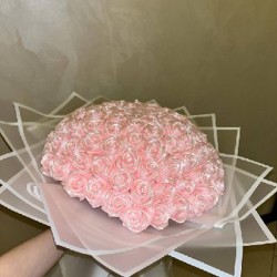 Букет из атласных лент - фото 1