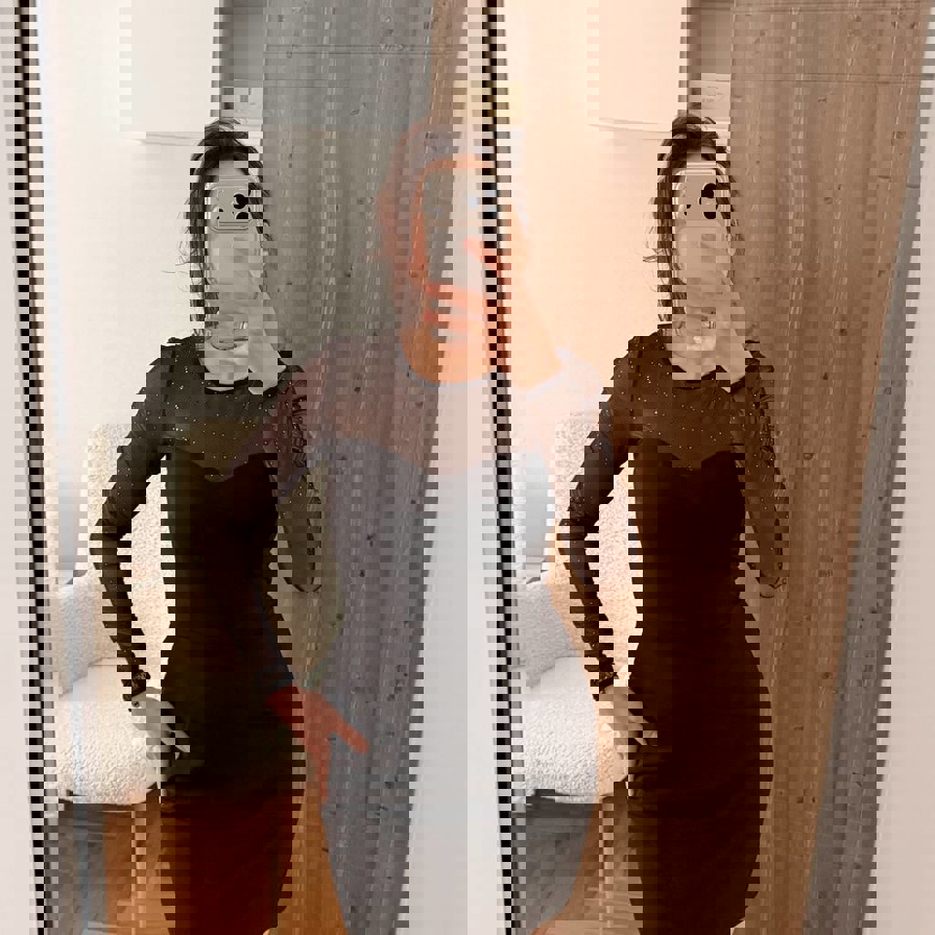 Черное платье MANGO