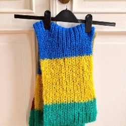 Шарф шерстяной ручной вязки - фото 2