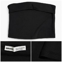 Чёрная юбка плессе Bershka - фото 1