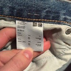 Голубые джинсы Uniqlo - фото 4