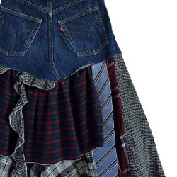 Юбка из винтажных джинс - фото 6