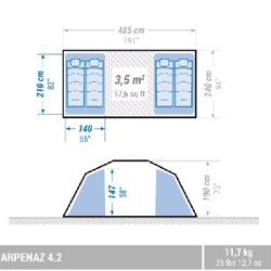 Палатка Quechua Arpenaz 4.2 - фото 2
