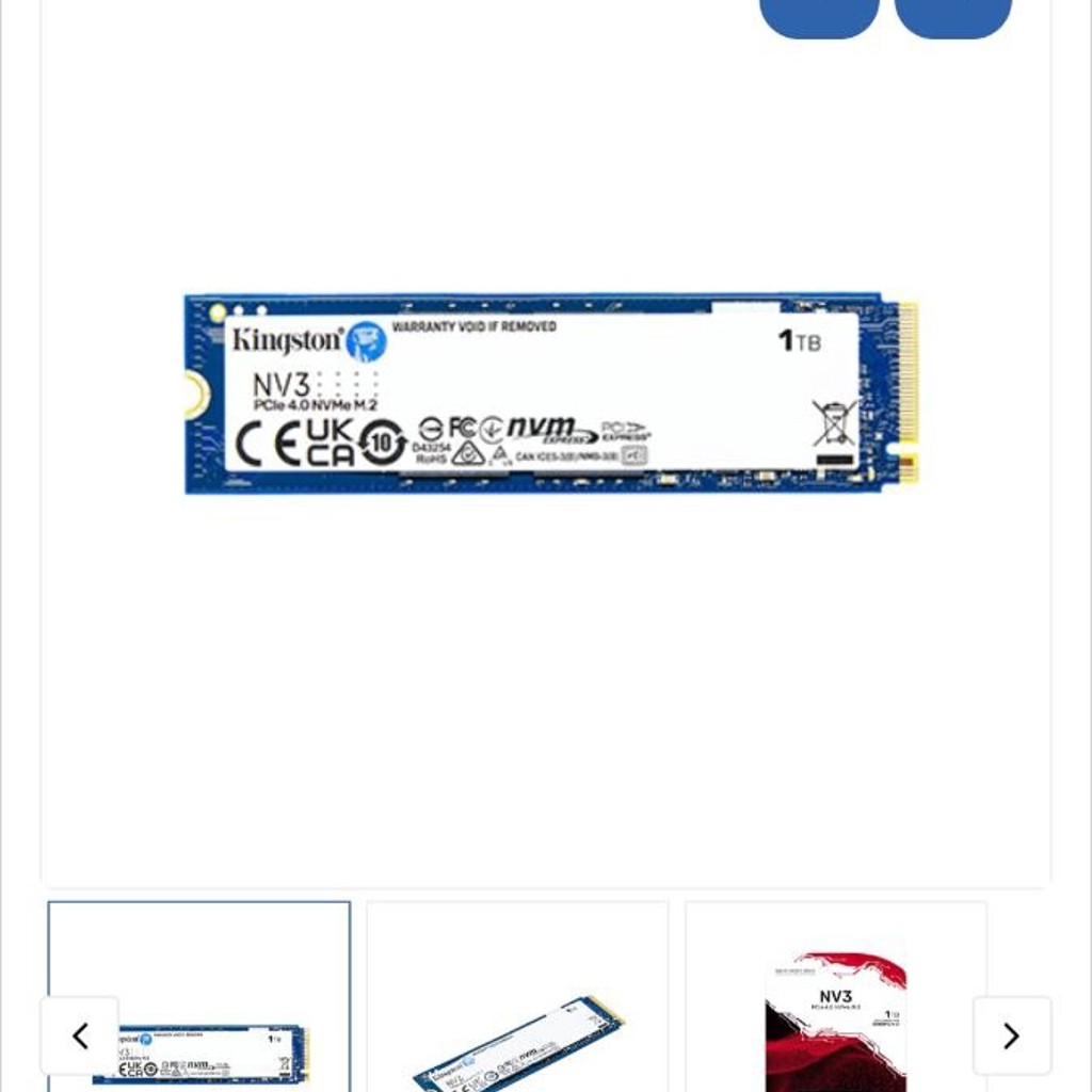 SSD M2 диск Kingston NV3