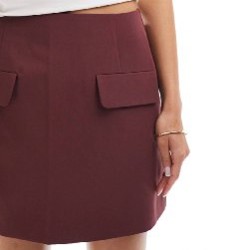 Мини-юбка tailored, бордовая - фото 5