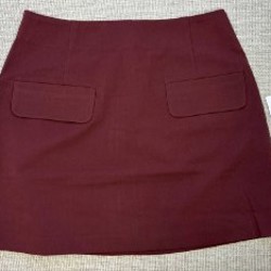 Мини-юбка tailored, бордовая - фото 6