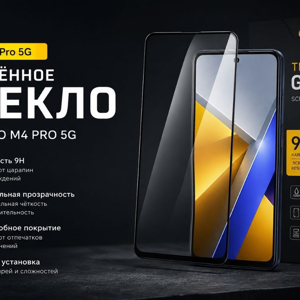 Закалённое стекло для POCO M4 Pro 5G